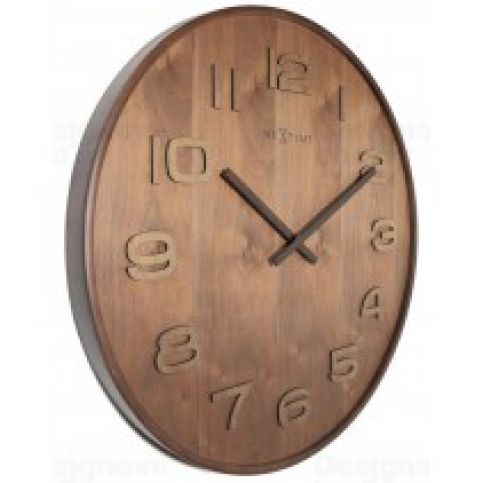 NeXtime 3096br Wood Wood Medium 35cm nástěnné hodiny - VIP interiér