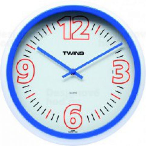 Twins 2896 blue 31cm nástěnné hodiny - VIP interiér