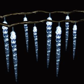 4home.cz: SHARKS Vánoční osvětlení - Světelný řetěz (rampouchy) se 40 LED diodami, bílá SA067