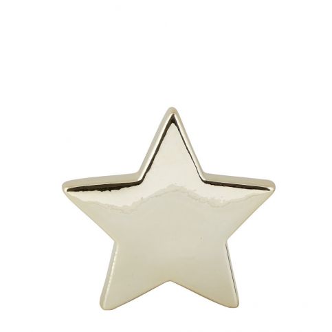 Dekorativní keramická soška ve zlaté barvě KJ Collection Ceramic Star, 14 cm - Bonami.cz
