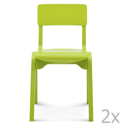 Sada 2 zelených dřevěných židlí Fameg Maren - Bonami.cz