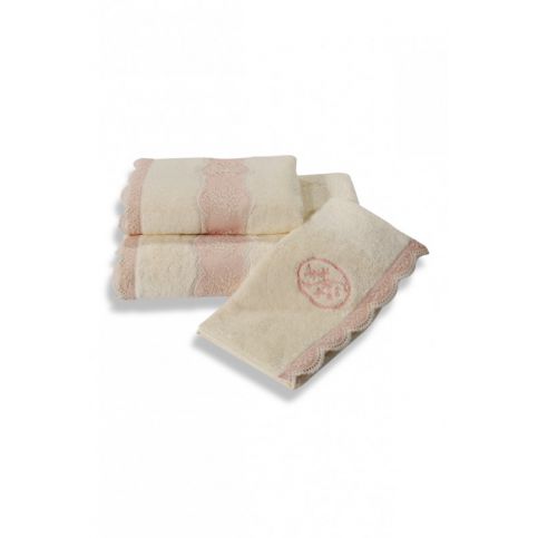 Soft Cotton Luxusní ručník BUKET 50x100 cm Krémová - VIP interiér