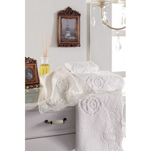 Soft Cotton Dárkové balení ručníků a osušek DIANA Bílá - VIP interiér
