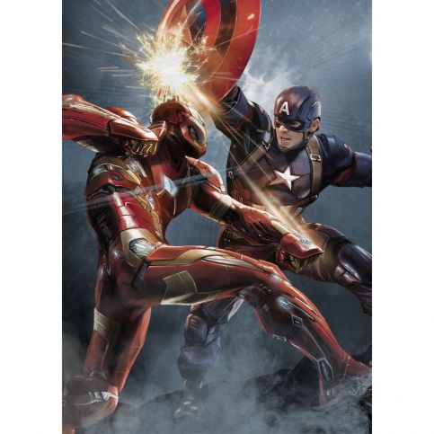 Nástěnná cedule Civil War Divided We Fall - Cap vs Iron Man - Bonami.cz