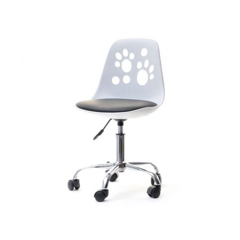 design4life Otočná židle pro děti PETS Bílo-černá - Design4life