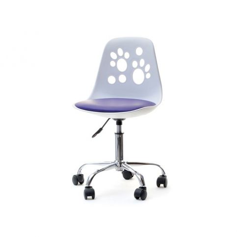 design4life Otočná židle pro děti PETS Bílo-fialová - Design4life