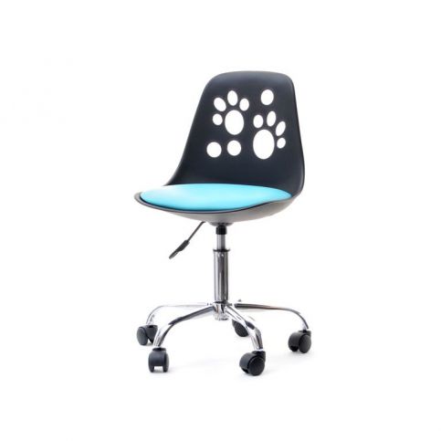 design4life Otočná židle pro děti PETS Černo-modrá - Design4life