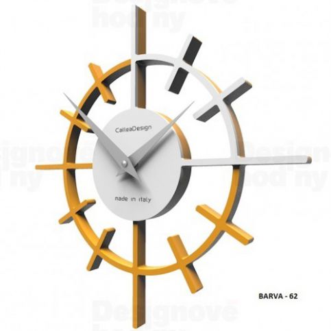 CalleaDesign 10-018 Crosshair žlutý meloun-62 - ral1028 29cm nástěnné hodiny - VIP interiér