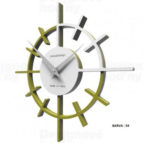 CalleaDesign 10-018 Crosshair zelená oliva-54 29cm nástěnné hodiny - VIP interiér