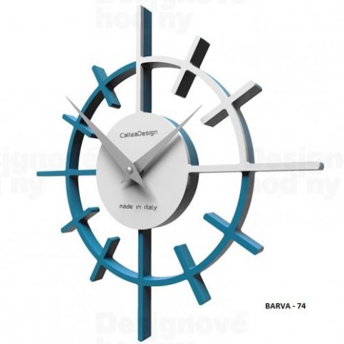 CalleaDesign 10-018 Crosshair světle modrá klasik-74 - ral5012 29cm nástěnné hodiny - VIP interiér