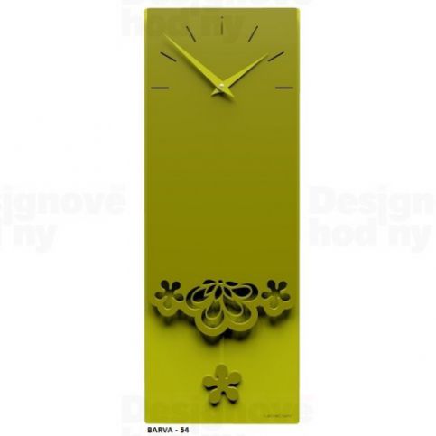 CalleaDesign 56-11-1 Merletto Pendulum zelená oliva-54 59cm nástěnné hodiny - VIP interiér