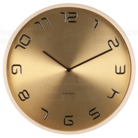 Nástěnné hodiny Holt, 35 cm, dřevo, zlatá tfh-KA5611GD Time for home - Designovynabytek.cz