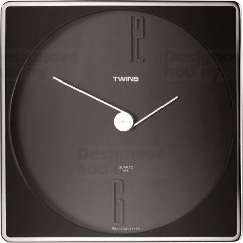 Twins 06 black 30cm nástěnné hodiny - VIP interiér