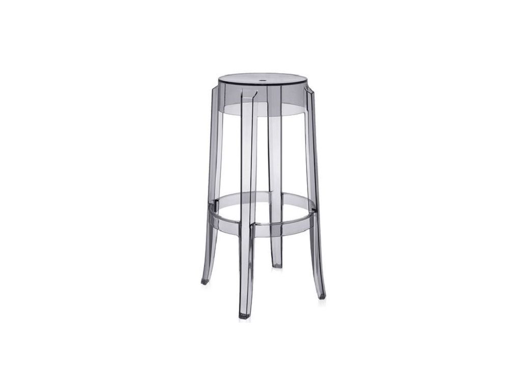Barová židle Duch 75 cm inspirována Ghost šedá transparentní  - 96design.cz