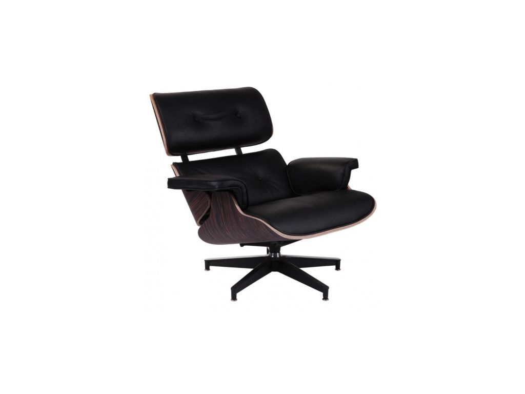 Křeslo Vip inspirované Lounge Chair černá kůže černá  - 96design.cz