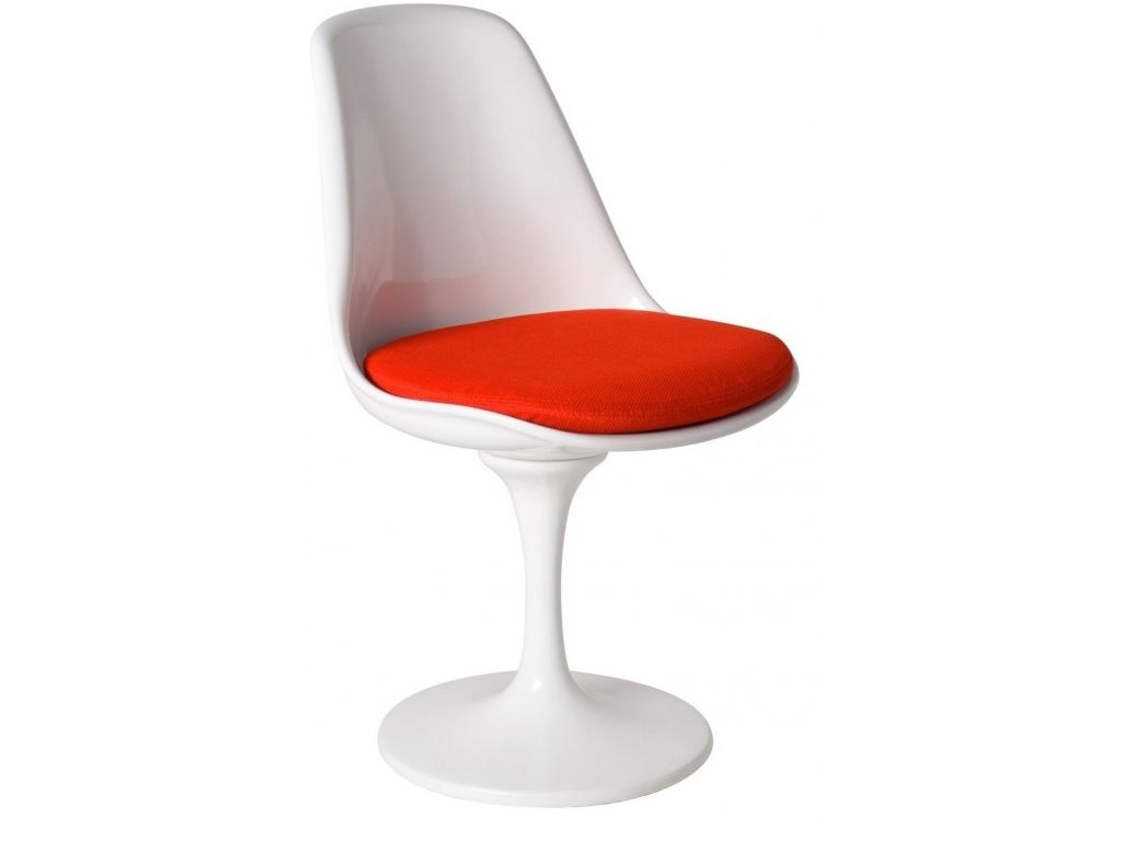 Jídelní židle Tul inspirovaná Tulip Chair bílo-červená  - 96design.cz