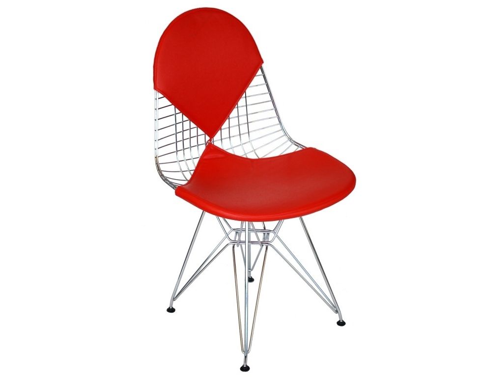 Jídelní židle Net Double inspirovaná Wire chair červená  - 96design.cz