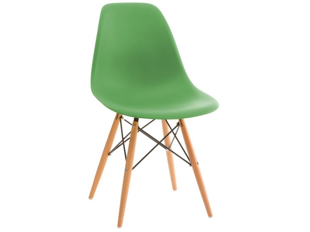 Jídelní židle P016W PP inspirovaná DSW tmavozelená  - 96design.cz