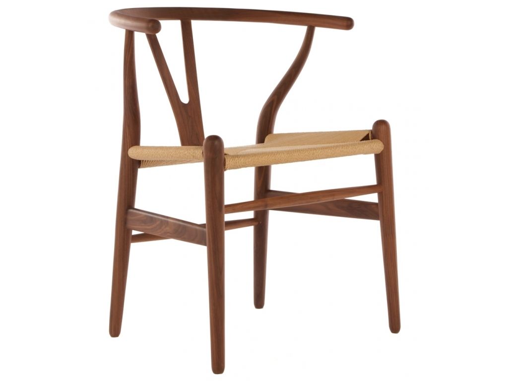 Jídelní židle Wicker inspirovaná Wishbone světlehnědá  - 96design.cz