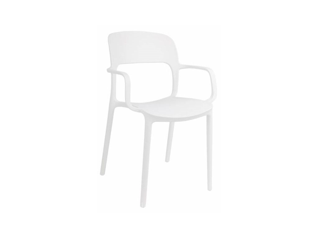 Jídelní židle Flexi s opěrkami bílá  - 96design.cz