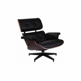 Křeslo Vip inspirované Lounge Chair černá kůže černá 