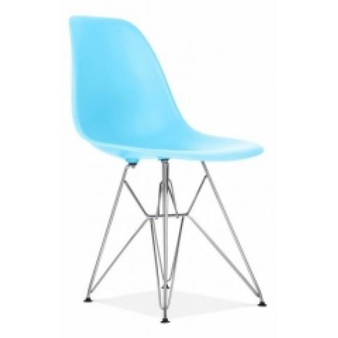 Židle DSR, Sky Blue (Chrom)  - Designovynabytek.cz