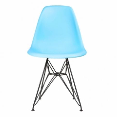 Židle DSR, Sky Blue (RAL 9005)  - Designovynabytek.cz