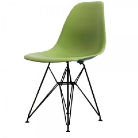 Židle DSR, zelená (RAL 9005)  - Designovynabytek.cz