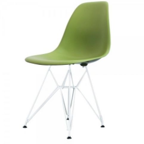 Židle DSR, zelená (RAL 9003)  - Designovynabytek.cz
