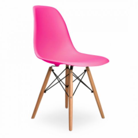 Židle DSW, růžová (Buk)  - Designovynabytek.cz