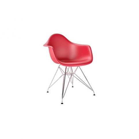 Designová židle DAR, červená (RAL 9005)  - Designovynabytek.cz
