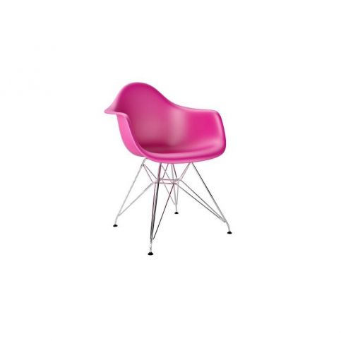 Designová židle DAR, růžová (RAL 9005)  - Designovynabytek.cz