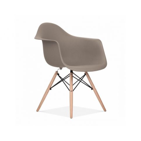 Designová židle DAW, cappuccino (Tmavý buk)  - Designovynabytek.cz