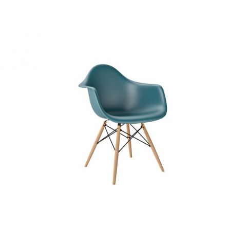 Designová židle DAW, ocean (Tmavý buk)  - Designovynabytek.cz