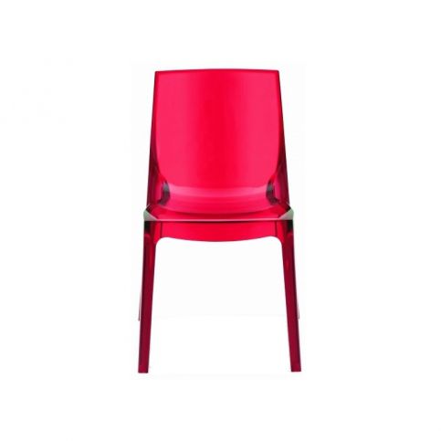 Židle Simple Chair, transparentní červená SSC03 Sit & be - Designovynabytek.cz