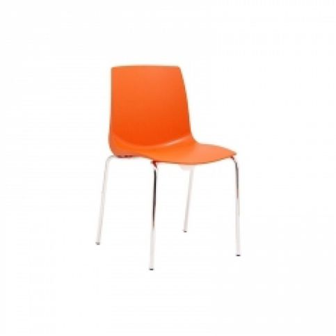 Jídelní židle Laura (Oranžová)  - Designovynabytek.cz