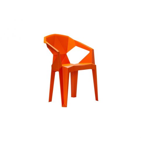 Designová plastová židle Destiny, oranžová - Designovynabytek.cz