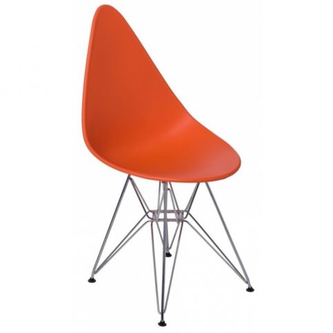 Jídelní židle DLR, oranžová 70554 CULTY - Designovynabytek.cz