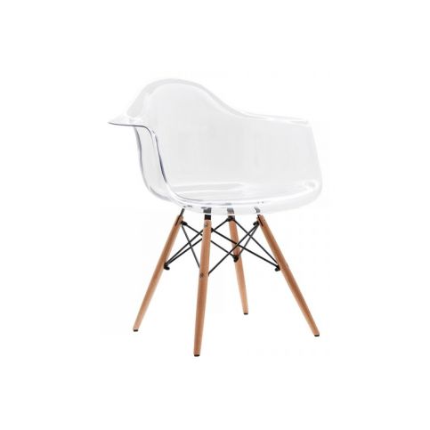 Designová židle DAW, transparentní (Tmavý buk)  S5046814 CULTY + - Designovynabytek.cz
