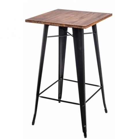 . Barový stůl France Walnut Black, 64,5x64,5x106 cm - Alomi Design