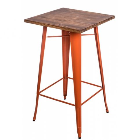 . Barový stůl France Pine Wood Orange, 60x60x106 cm - Alomi Design
