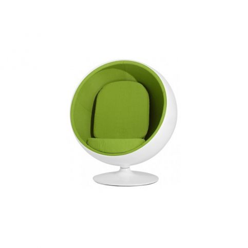 Designové křesílko Ball Chair, bílá/zelená BALL-13 CULTY + - Designovynabytek.cz