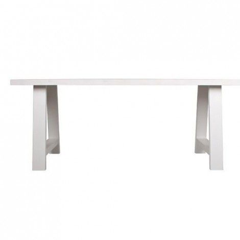 Bílý stůl z masivního dřeva Zuiver A Framed, 180 x 85 cm - Bonami.cz