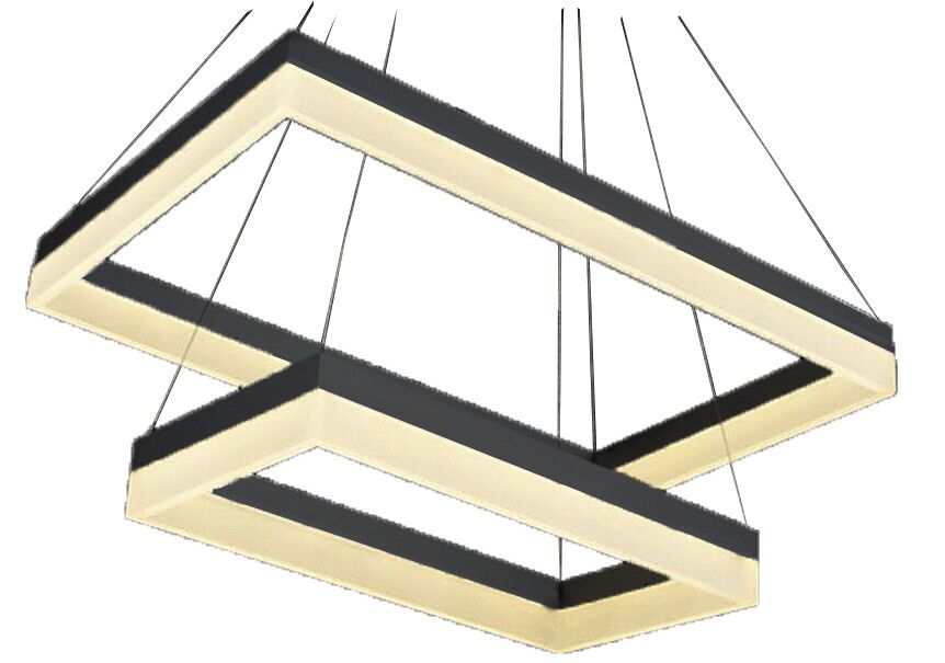 LED závěsné stropní svítidlo Ledko Ondaren Quadr LEDKO/00289 1X66W - černé - Dekolamp s.r.o.