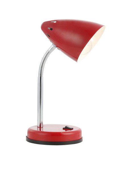 Globo 24850 stolní lampa Mono1x40W | E14 - vypínač na těle, ohebné rameno, červená - Dekolamp s.r.o.