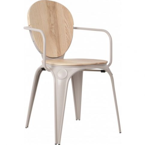 Jídelní židle ZUIVER LOUIX, jasanové dřevo, bílá 1100160 Zuiver - Designovynabytek.cz