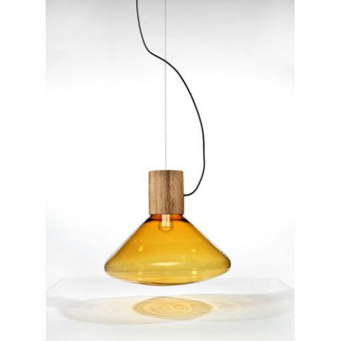 Brokis Muffins závěsné PC851 Barva skla  amber Povrch nosné části  dub evropský mořený - Alhambra | design studio
