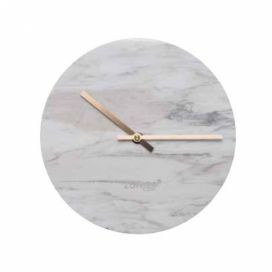 Bílé nástěnné mramorové hodiny ZUIVER MARBLE TIME 25 cm