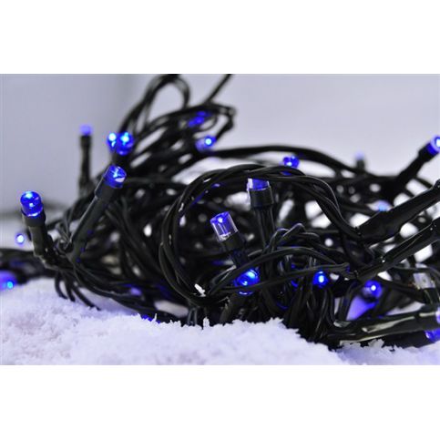 LED vánoční řetěz, 60 LED, 10m, přívod 3m, 8 funkcí, IP20, modrý - Rozsvitsi.cz - svítidla