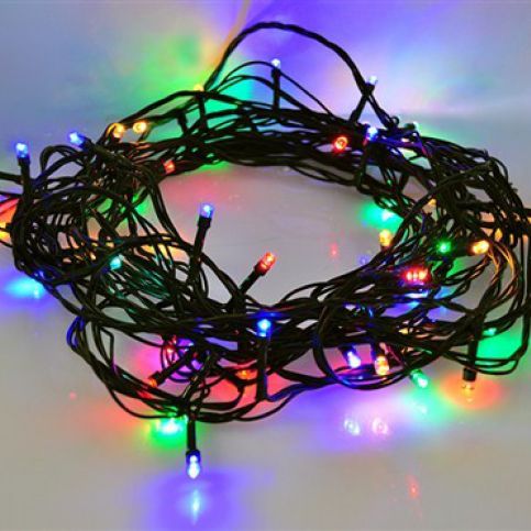 LED vánoční řetěz, 60 LED, 10m, přívod 3m, 8 funkcí, IP20, vícebarevný - Rozsvitsi.cz - svítidla